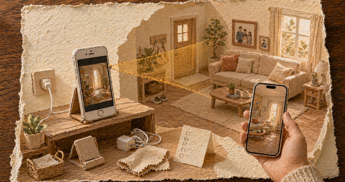 Diagram comparing P2P and cloud security camera streaming: P2P sends video directly between devices with a warm golden connection, while cloud routing passes through a remote server